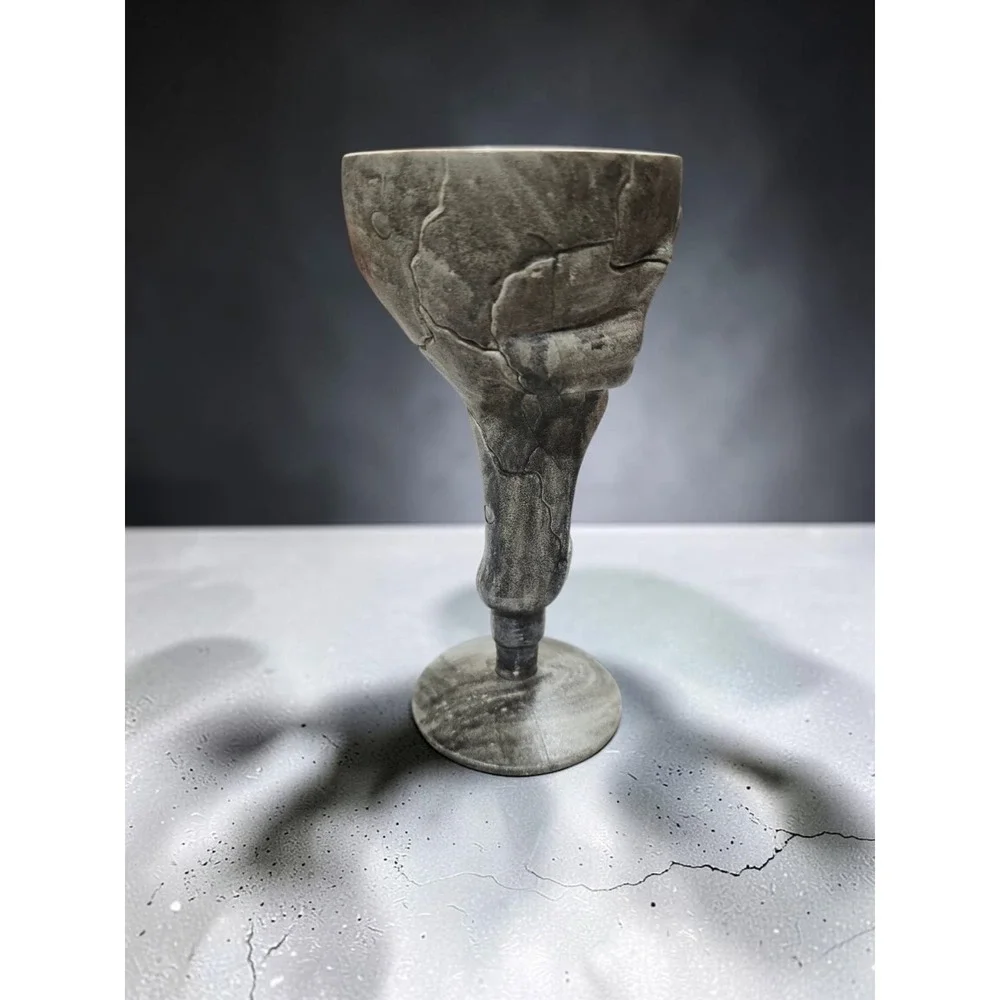Vtg Skull Goblets Set of 4 Halloween Skeleton Wine Glasses Spooky Decor Plastic